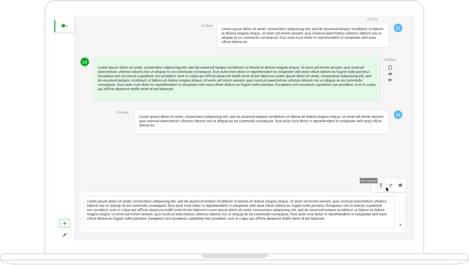 Chat RFP AI tool shown on a MacBook