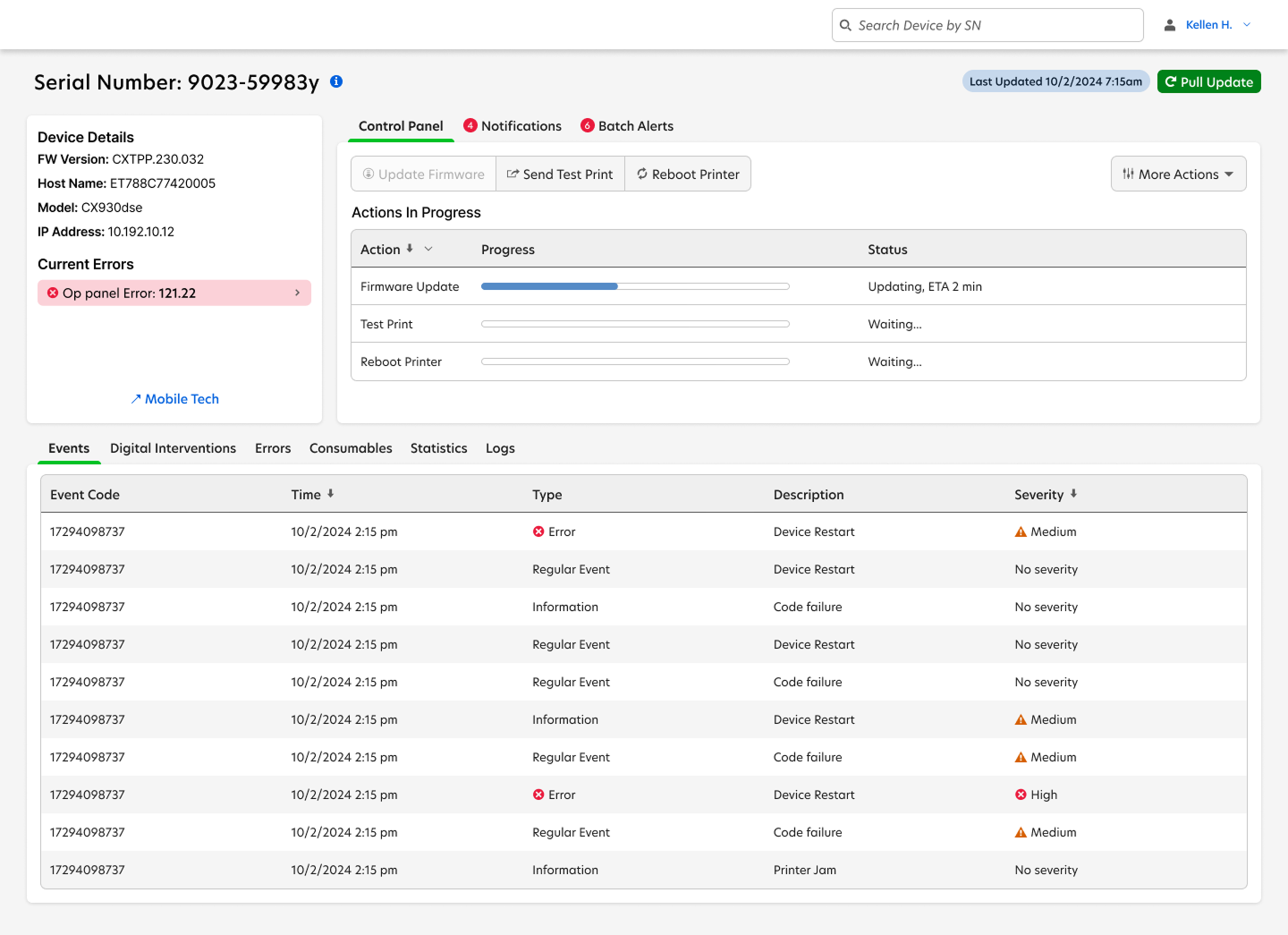 High fidelity prototype for user validation