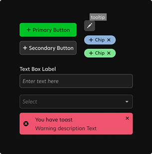 Dark mode component example